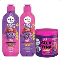 Kit Salon Line Kids: Shampoo E Cond + Gelatina Uva