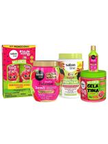 Kit Salon Line Kids Shampoo e Condicionador + Creme Pentear + Gelatina + Óleo + Tratamento