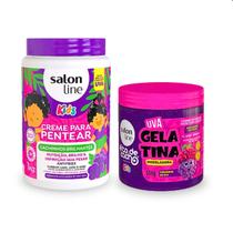 Kit Salon line Kids Uva Cr. Pentear+Gelatina Kit Salon line Kids Uva Cr. Pentear+Gelatina