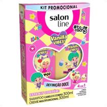 Kit Salon Line Kids Vanilla Vibes! ToDeCacho: Shampoo Cabelo e Corpo e Creme Multifuncional 300ml Kit Salon Line Kids Vanilla Vibes! ToDeCacho: Shampoo Cabelo e Corpo e Creme Multifuncional 300ml
