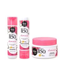 Kit Salon Line Meu Liso Demais Sh + Cond + Masc 300g