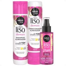 Kit Salon Line Meu Liso Demais: Shampoo, Condicionador 300ml e Sérum Alinhador Capilar 120ml