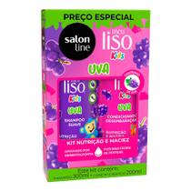 Kit Salon Line Meu Liso Kids Uva Nutrição e Maciez Shampoo 300ml e Condicionador 200ml Kit Salon Line Meu Liso Kids Uva Nutrição e Maciez Shampoo 300ml e Condicionador 200ml