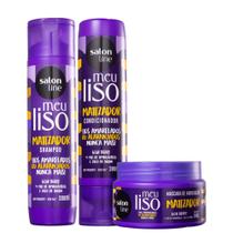 KIt Salon Line Meu Liso Matizador Completo