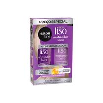 Kit Salon Line Meu Liso Matizador Loiro Desamarelador Shampoo + Condicionador Hidratante Vegano