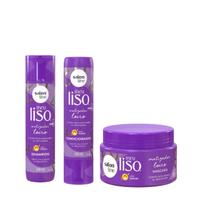 Kit Salon Line Meu Liso Matizador Loiro Sh+Cond+Másc.