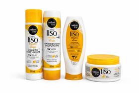 Kit Salon Line Meu Liso, Muito mais Liso, Shampoo, Condicionador, Máscara e Defrizante1100ml