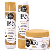 Kit Salon Line Meu Liso Restauração Intensa C/3