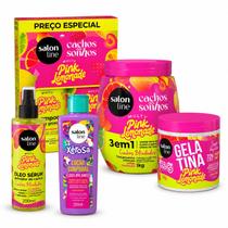 Kit Salon Line Pink Lemonade Cachos Dos Sonhos Completo + Mimo Kit Salon Line Pink Lemonade Cachos Dos Sonhos Completo + Mimo