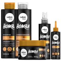 Kit Salon Line S.O.S Bomba Força E Engrossamento C/5