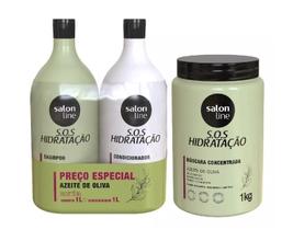 Kit Salon Line S.o.s Sh+cond+másc Azeite De Oliva 1l