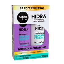 Kit Salon Line Shampoo e Condicionador Hidra Hidrata e Preenche 300ml