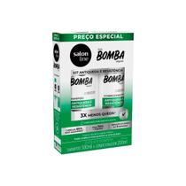 Kit Salon Line SOS Bomba Antiqueda e Resistência Fortalecedor Vegano Shampoo 300ml + Condicionador
