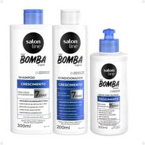 Kit Salon Line SOS Bomba Crescimento Capilar: Sh+Cond+Cr Pentear
