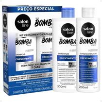 Kit Salon Line SOS Bomba Crescimento Capilar: Shampoo 300ml e Condicionador 200ml