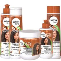 Kit Salon Line Sos Cachos Coco Hidratação Nutritiva Vegano 5-Produtos