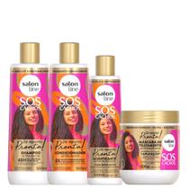 Kit Salon Line SOS Cachos De Repente Pronta Sh+Cond 500ml +Acidificante 300ml+ Masc Tratamento Kit Salon Line SOS Cachos De Repente Pronta Sh+Cond 500ml +Acidificante 300ml+ Masc Tratamento