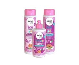 Kit Salon Line Sos Cachos Kids Sh+Cond+Cr Pent 300Ml