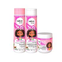 Kit Salon Line SOS Cachos Kids Sh+Cond+ Masc 500g