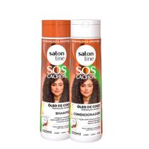 Kit Salon Line SOS Cachos Óleo de Coco Sh+Cond 300ML