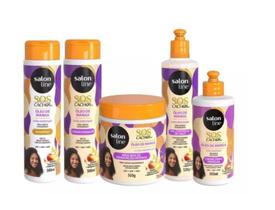 Kit Salon Line SOS Cachos Óleo de Manga Completo 5 Produtos