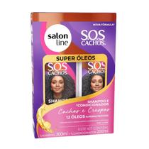 Kit Salon Line SOS Cachos Super Óleos Shampoo 300ml+Condicionador 200ml