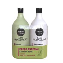 Kit Salon Line SOS Hidratação Azeite de Oliva Shampoo e Condicionador Litrão Kit Salon Line SOS Hidratação Azeite de Oliva Shampoo e Condicionador Litrão