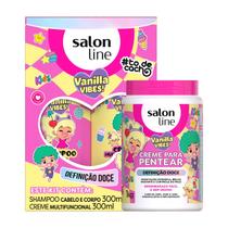Kit Salon Line Vanilla Vibes todecachos Kids Sh+Multifuncional 300ml+Cr Pentear 1kg
