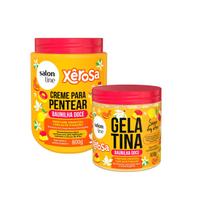Kit Salon Line Xêrosa Baunilha Doce Cr.Pentear 800g+Gelatina 500g Kit Salon Line Xêrosa Baunilha Doce Cr.Pentear 800g+Gelatina 500g