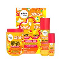 Kit Salon Line Xêrosa Baunilha Doce Sh 300ml+Cond 200ml+C.Pent 800g+Óleo 60ml+Body 200ml Kit Salon Line Xêrosa Baunilha Doce Sh 300ml+Cond 200ml+C.Pent 800g+Óleo 60ml+Body 200ml