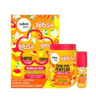 Kit Salon Line Xêrosa Baunilha Doce Sh 300ml+Cond 200ml+Cr.Pent 800g+Óleo 60ml Kit Salon Line Xêrosa Baunilha Doce Sh 300ml+Cond 200ml+Cr.Pent 800g+Óleo 60ml