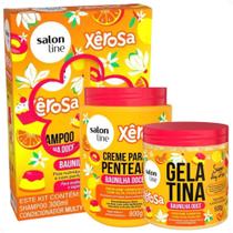 Kit Salon Line Xêrosa Baunilha Doce: Shampoo, Condicionador, Creme Para Pentear 800g e Gelatina Capilar 500g Kit Salon Line Xêrosa Baunilha Doce: Shampoo, Condicionador, Creme Para Pentear 800g e Gelatina Capilar 500g