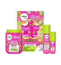 Kit Salon Line Xêrosa Vibes Pop Sh 300ml+Cond 200ml+C.Pent 800g+Óleo 60ml+Body 200ml
