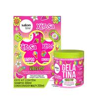 Kit Salon Line Xêrosa Vibes Pop Shampoo 300ml+Cond 200ml+Gelatina 550g