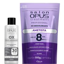 Kit Salon Opus Cless Pó Descolorante Ametista 300g Ox 30 Vol 100ml