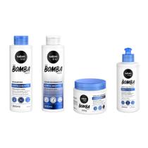 Kit Salon Sos Bomba Original Shampoo+Cond+Masc+Creme Pentear