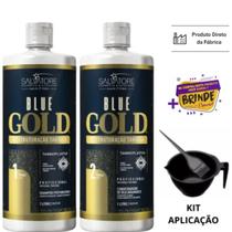Kit Salvatore Blue Gold Escova 2x1 L + Kit Aplicação