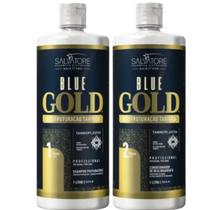 Kit Salvatore Blue Gold Escova Progressiva 2x1 L