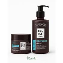 Kit Salvatore Tanino Therapy Moisturizer Hidratação Shampoo 300ml Máscara 250g Cabelos Secos