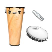 Kit Samba E Pagode Pandeiro Timba Phx 70cm E Ganzá Torelli