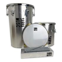 Kit samba music rebolo conico, repique, reco-reco e pandeiro