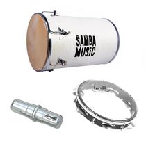 Kit Samba Pandeiro 10'' Rebolo + Ganzá