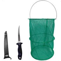Kit Sambura Covo Nylon Camarão Tampa N.2 Faca Fileteira