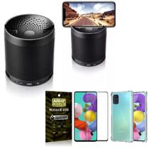 Kit Samsung A51 Som Bluetooth Potente Q3 + Capinha + Película 3D - Armyshield