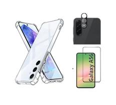 Kit Samsung Galaxy A56 Pelicula 3d Capa Capinha Pelicula câmera Kit Samsung Galaxy A56 Pelicula 3d Capa Capinha Pelicula câmera