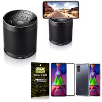 Kit Samsung M51 Som Bluetooth Potente Q3 + Capinha + Película 3D - Armyshield