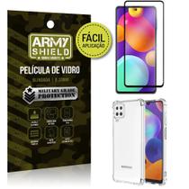 Kit Samsung M62 Película 3D Fácil Aplicação + Capa Anti Impacto - Armyshield