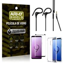 Kit Samsung S9 Fone Sport HS92 + Capinha + Película 3D - Armyshield
