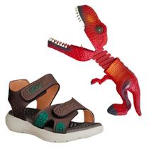 Kit Sandália Baby Kidy Fly Dino Anatômica Dinossauro Boneco Kit Sandália Baby Kidy Fly Dino Anatômica Dinossauro Boneco