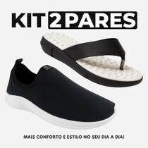 Kit Sandalia Feminina Ortopedica Massageador + Tênis Calce Fácil Casual Confortável Kit Sandalia Feminina Ortopedica Massageador + Tênis Calce Fácil Casual Confortável
